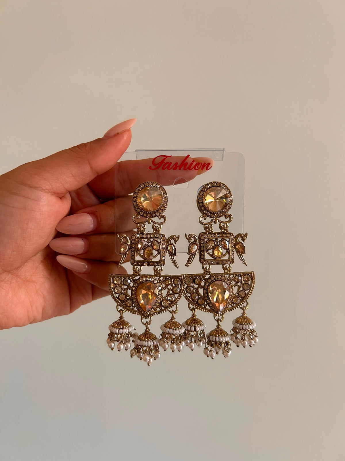 Kundan pearl earring