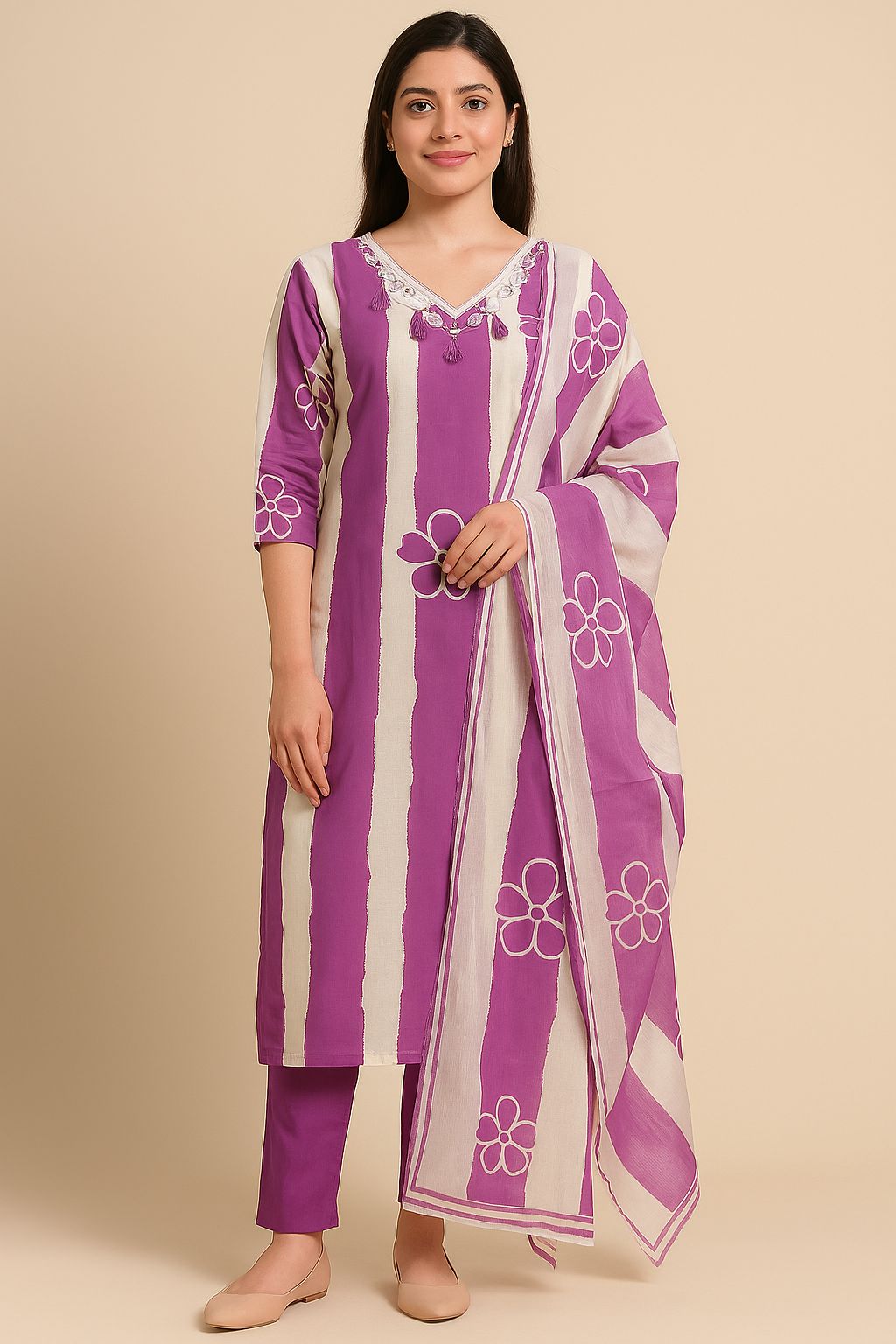 Printed cotton kurta sets