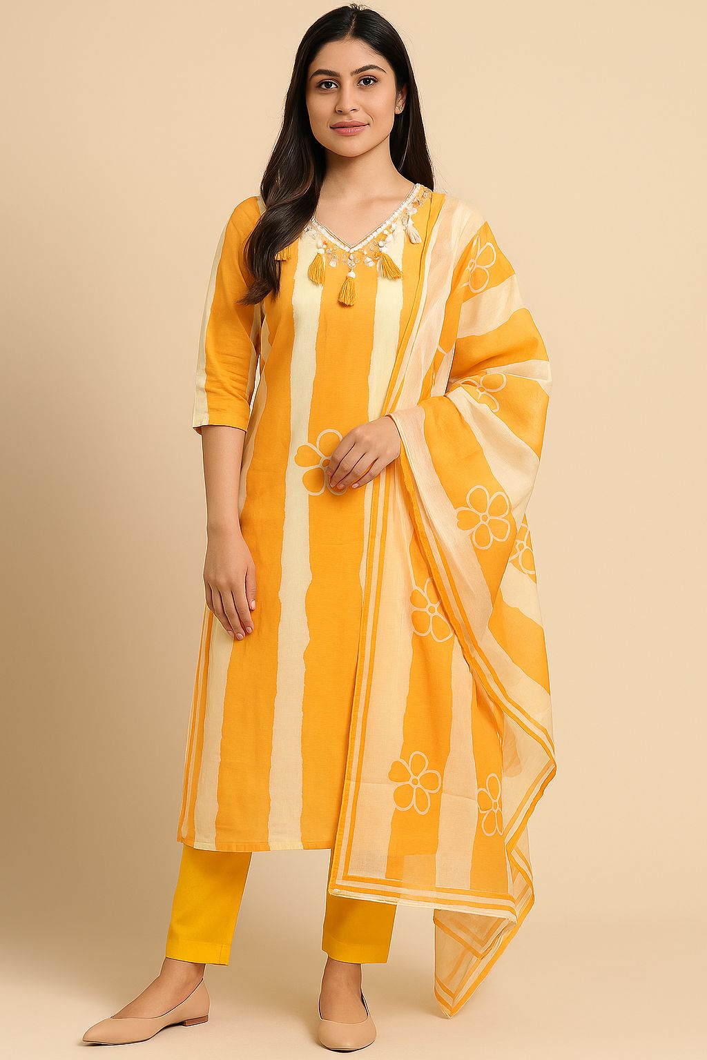 Printed cotton kurta sets