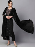 black kurta set