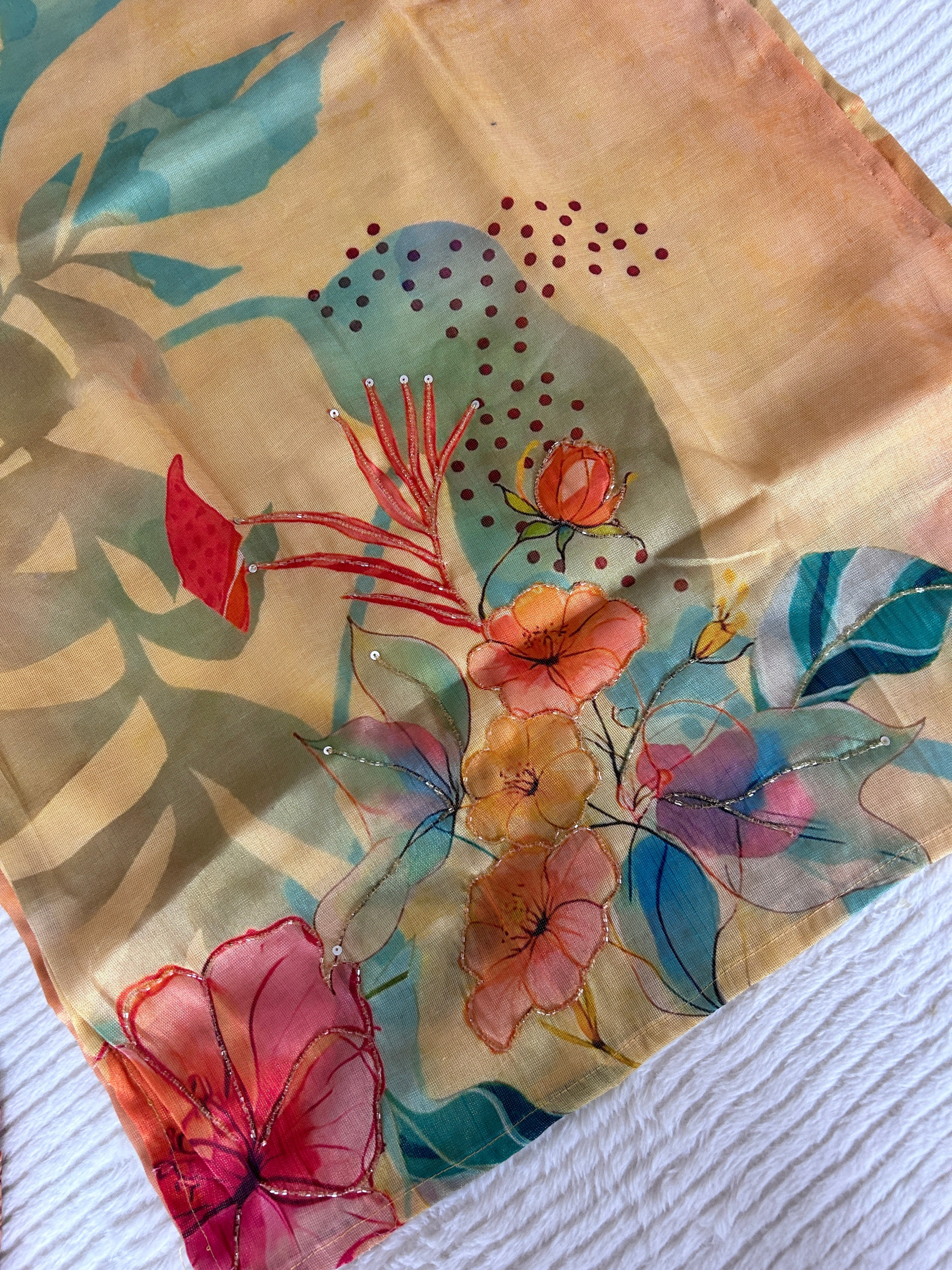 Ethnic Motifs Printed Straight Kurta With Trousers & Dupatta