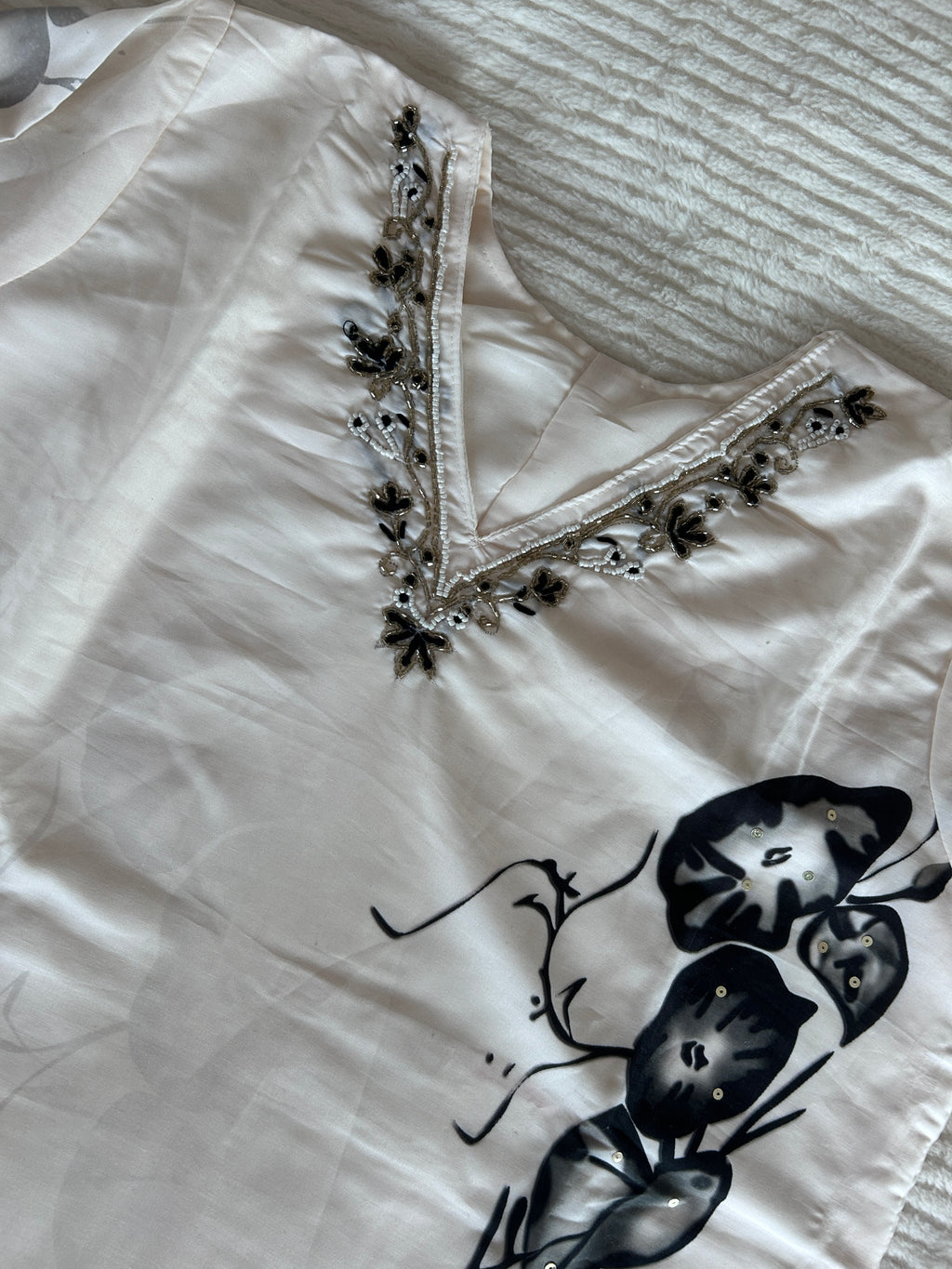 Printed Straight Kurta With Trousers & Dupatta