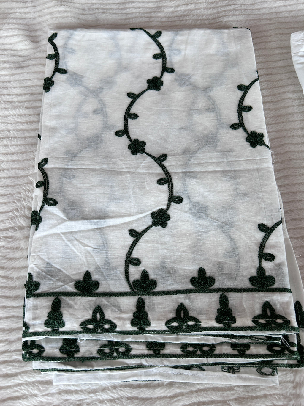 Embroidered Regular Thread Work Pure Cotton Kurta with Trousers & Dupatta