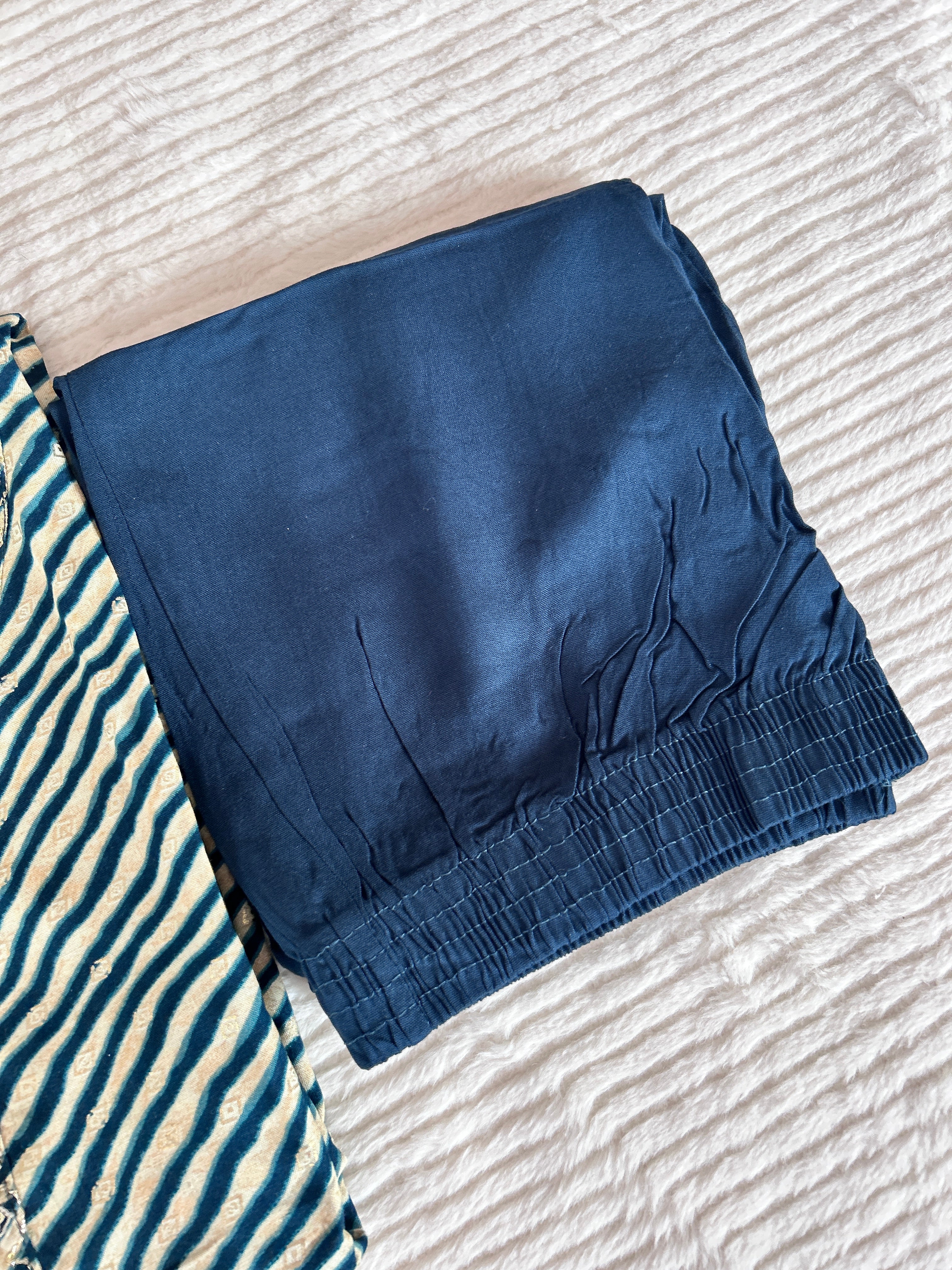 Striped printed kurta set womens