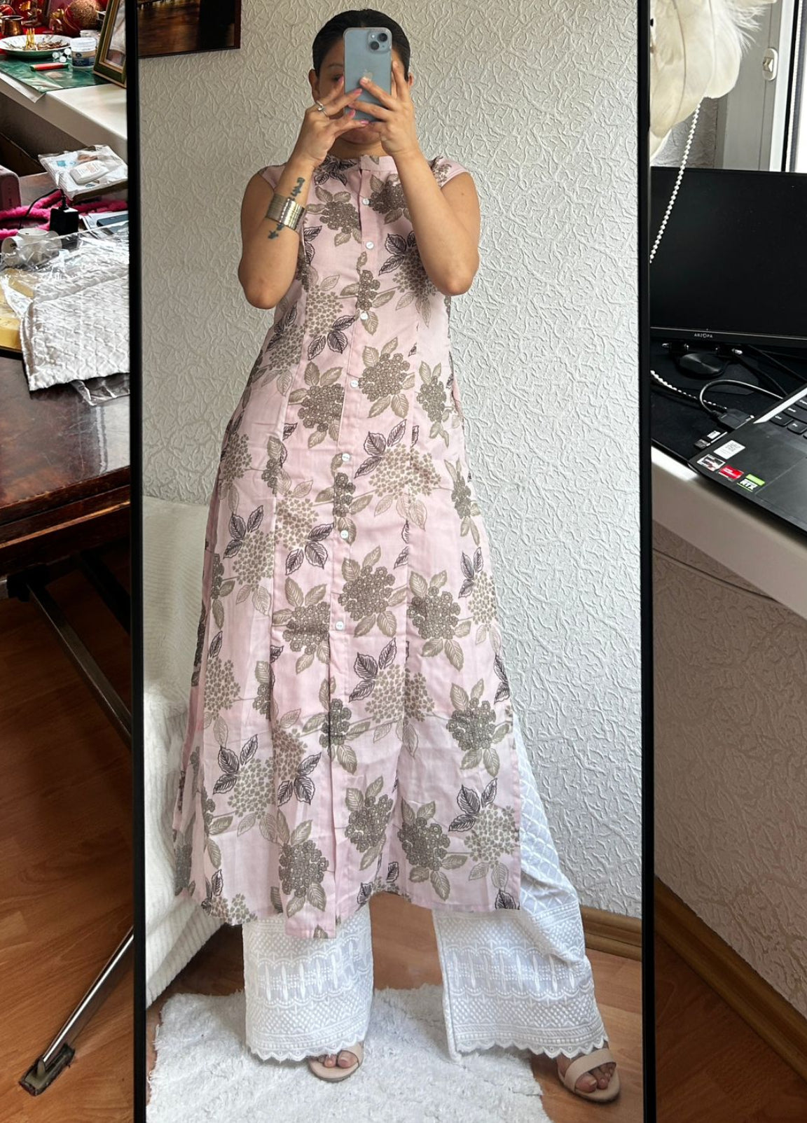 Women Printed Kurti Plazzo Set