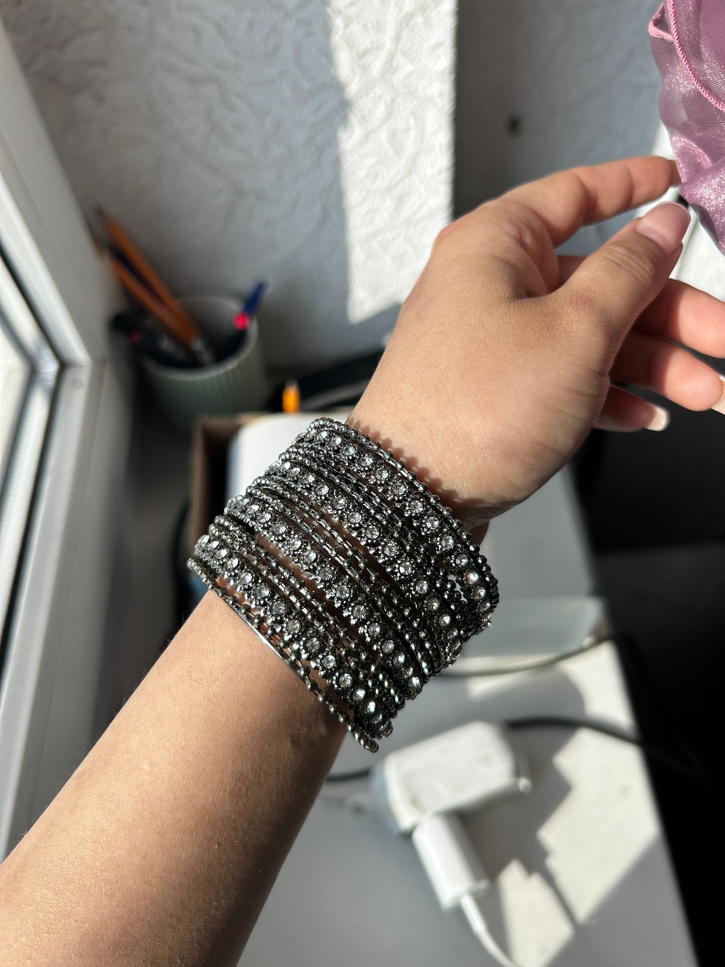 Oxidized bangles set
