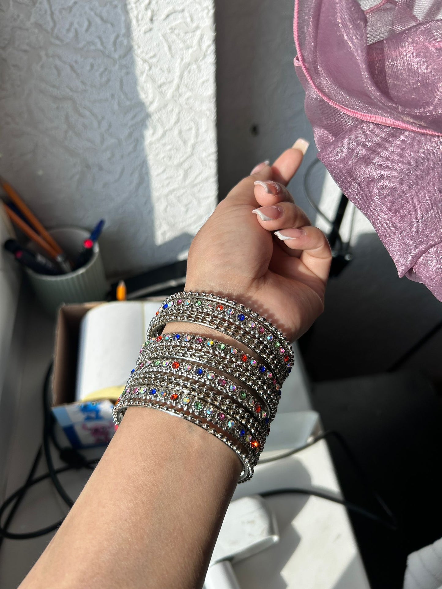 Oxidizes bangles set