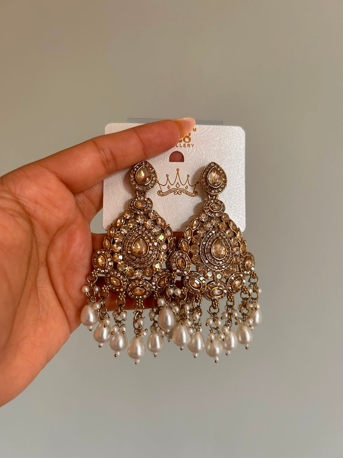 Kundan pearl earring