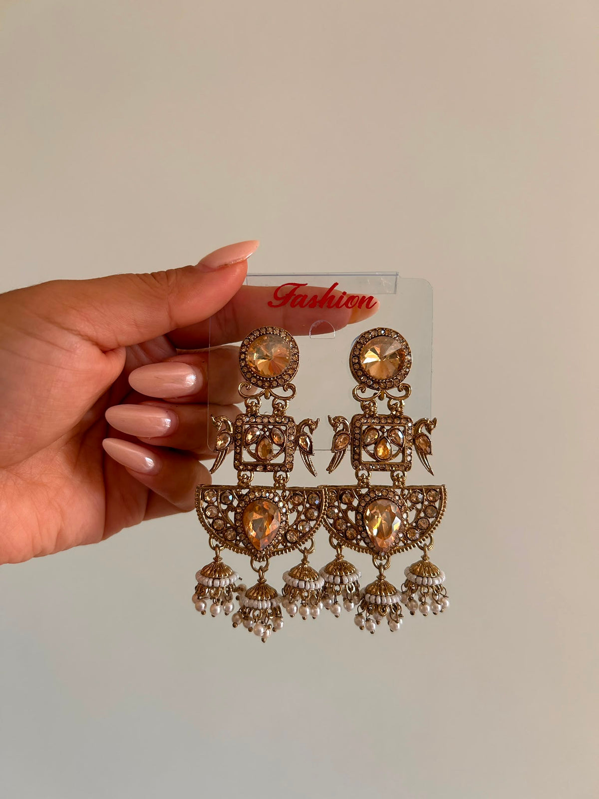 Kundan pearl earring