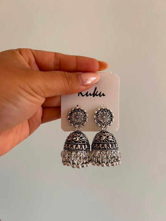 Silver jhumka
