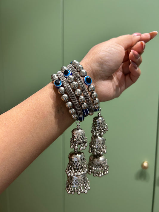 Oxidized wrap around bracelet