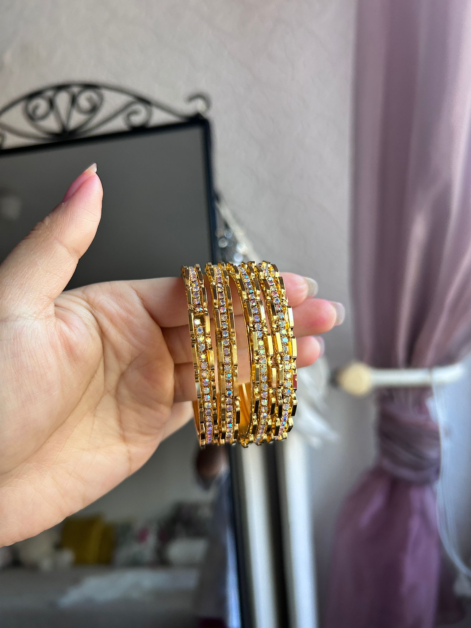 Gold Plated Bangles/ Set of 4 pieces/ Kangan