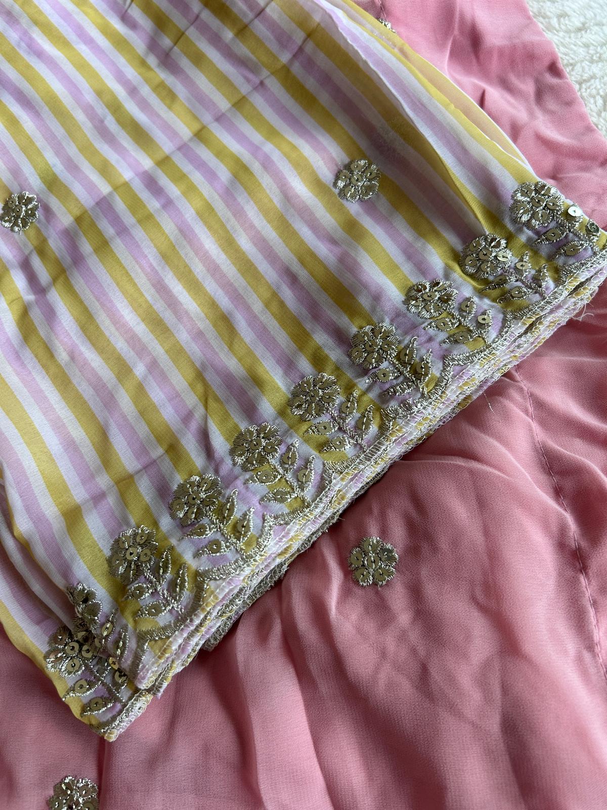 Pink Anarkali Kurta Set