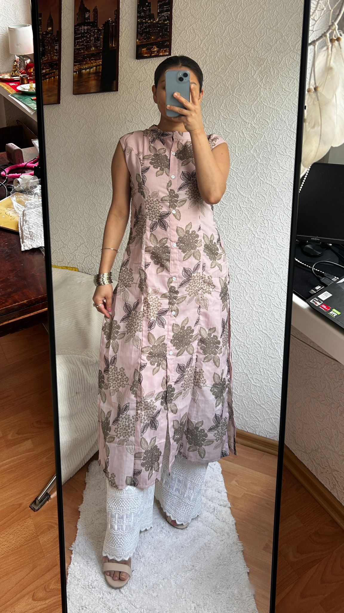 Women Printed Kurti Plazzo Set