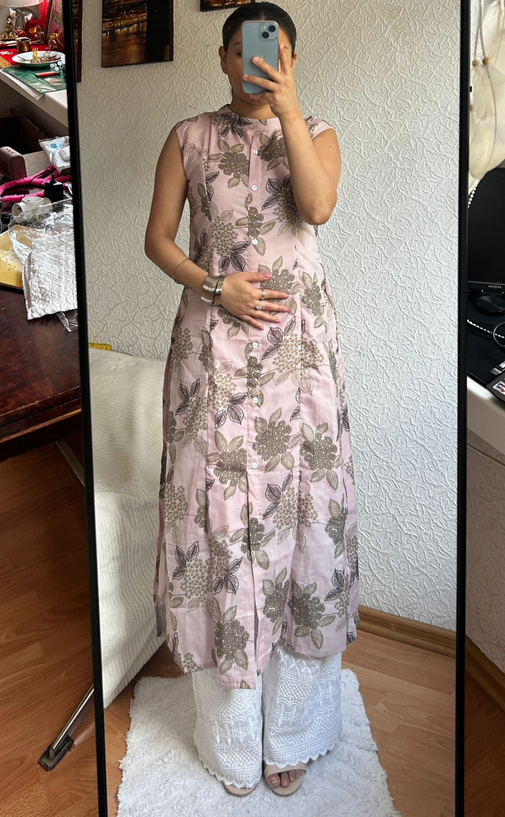 Women Printed Kurti Plazzo Set