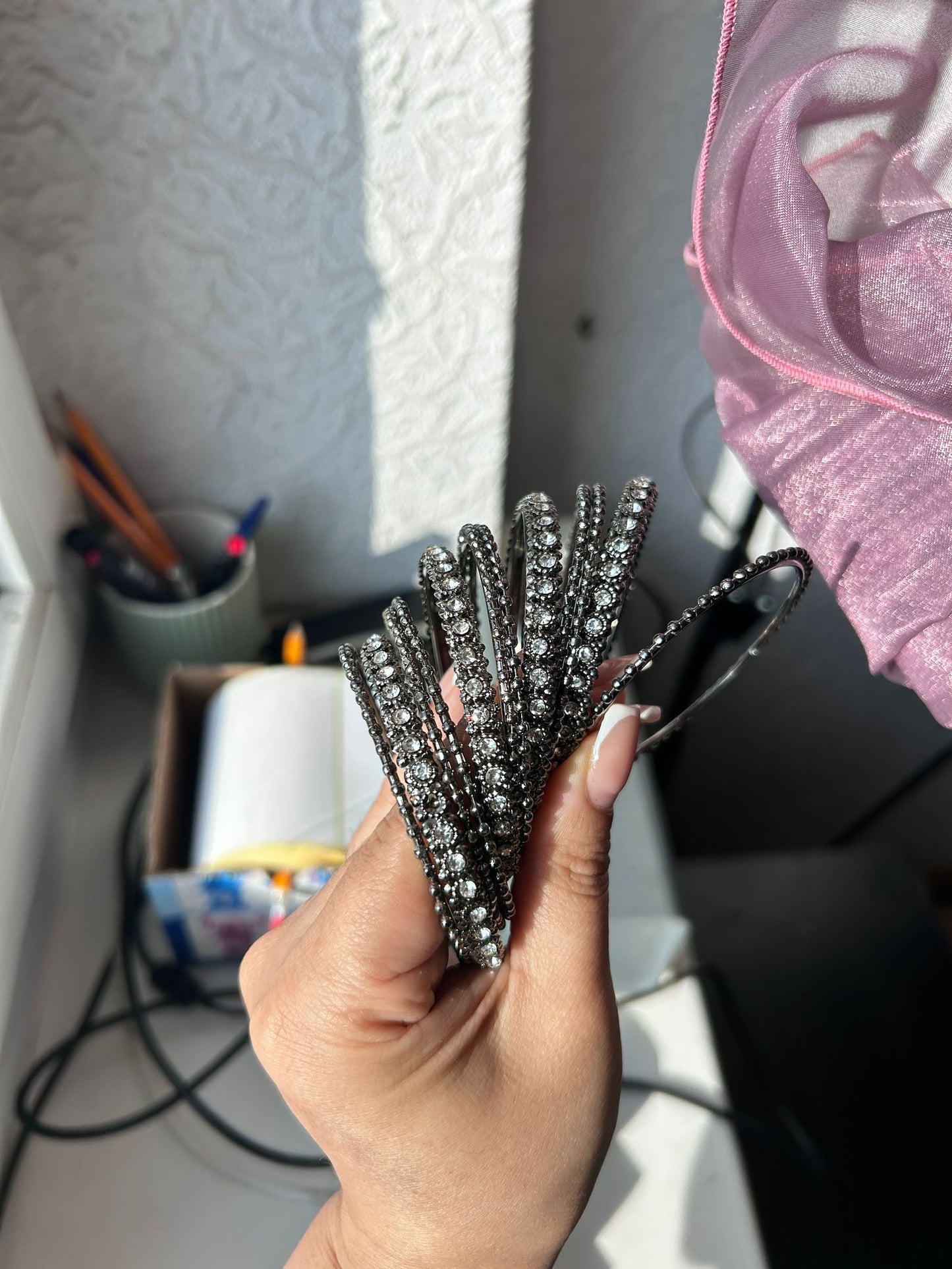 Oxidized bangles set